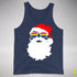 Santa’s Gilbert Baker LGBTQ Pride Flag Shades Premium Tank Top - Navy Heather